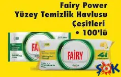FAİRY POWER YÜZEY TEMİZLİK HAVLUSU ÇEŞİTLERİ 100'LÜ fiyat ve kampanya bilgisi